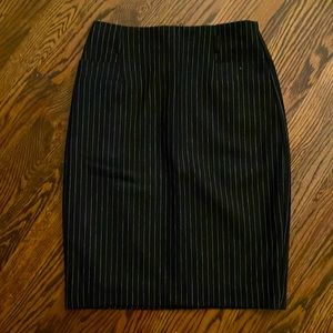 Black pin striped zara pencil skirt